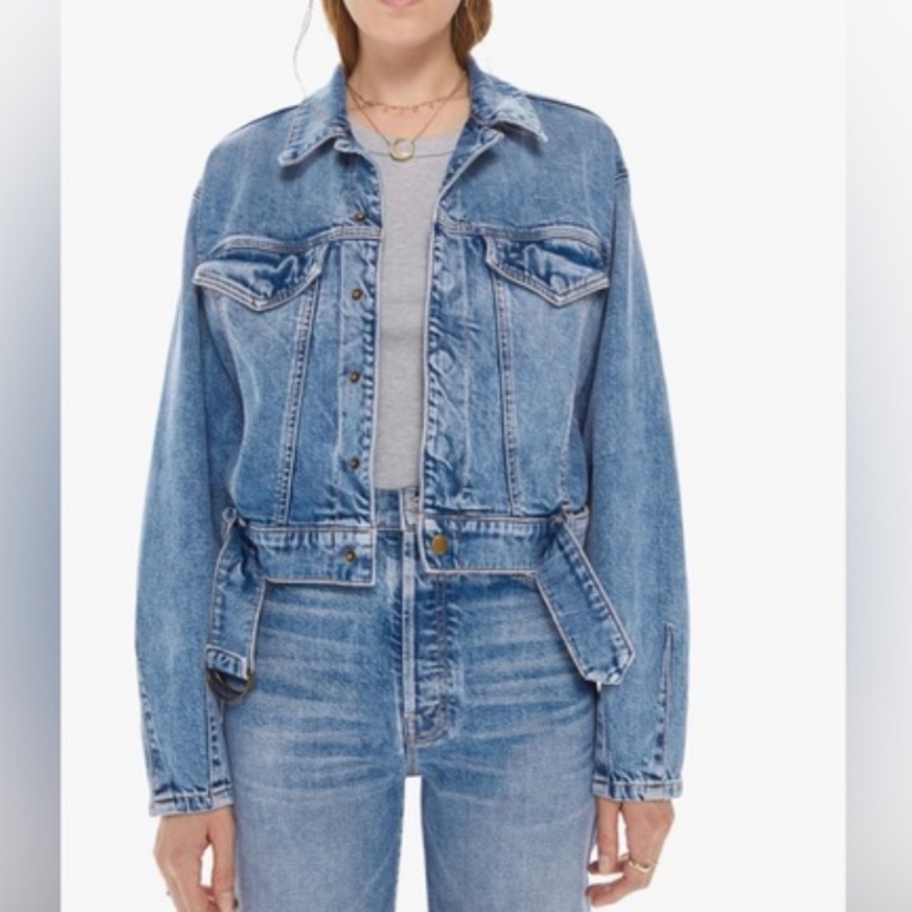 MOTHER The Belted Fly Away Jacket in Belle De Jour